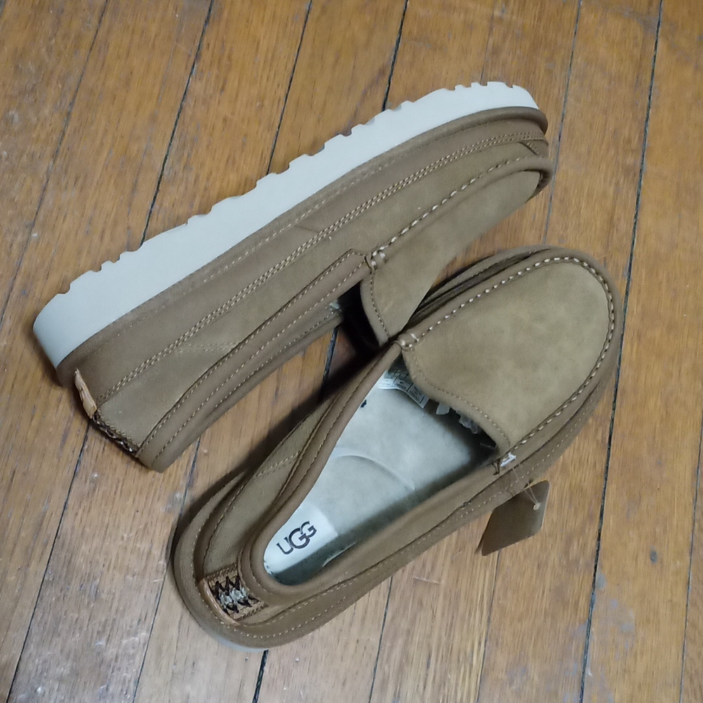 NWT UGG Men's DEX Brown Suede Slippers 10